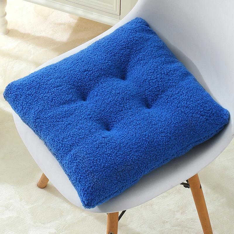 Extra Thick Fluffy Velvet Cushion Pad for Long Sitting - Large Round Chair or Floor Mat