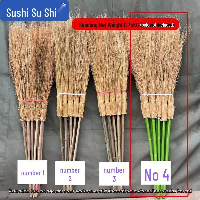 Su Shi Handmade Sorghum & Bamboo Outdoor Broom Pack of 5