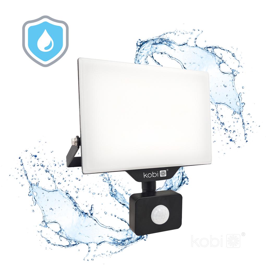 LED floodlight with motion sensor 30W 6000K IP54 black