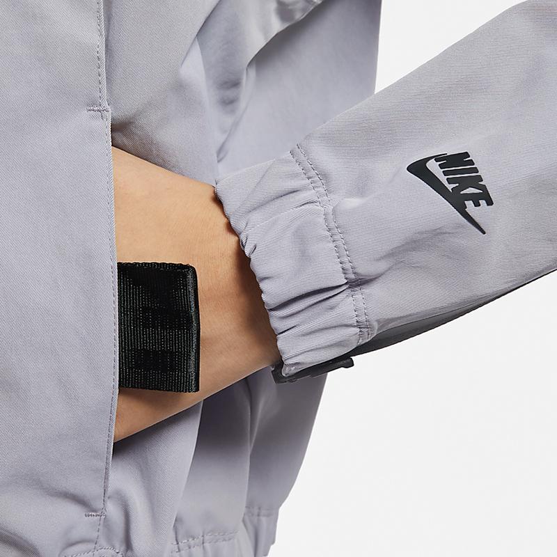 Nike Sports Jacket With Zip Details And Fold-Down Collar Women Outerwear Grey DD4609-521