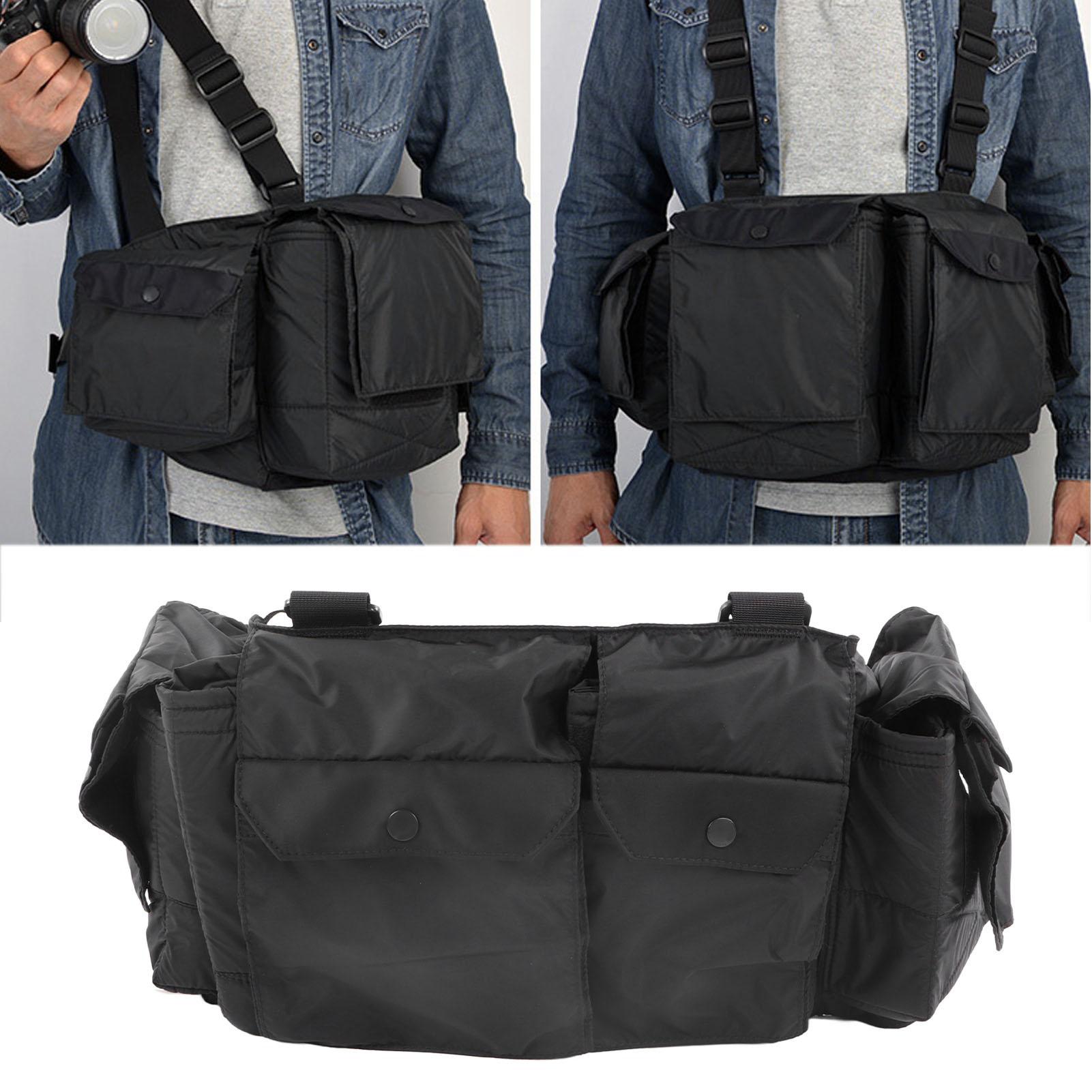 Borsa per Fotocamera Borsa per Fotocamera Reflex Digitale SLR per Fotografo Escursionismo Riprese Viaggio Uomini Donne Nero Medio M Borsa per Fotocame