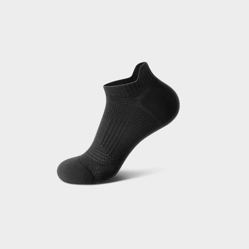 Running Socks, Men's Summer Thin Short Socks, Towel Bottom, Sweat-absorbing Mesh, Breathable, Professional Outdoor Sports Marathon Socks