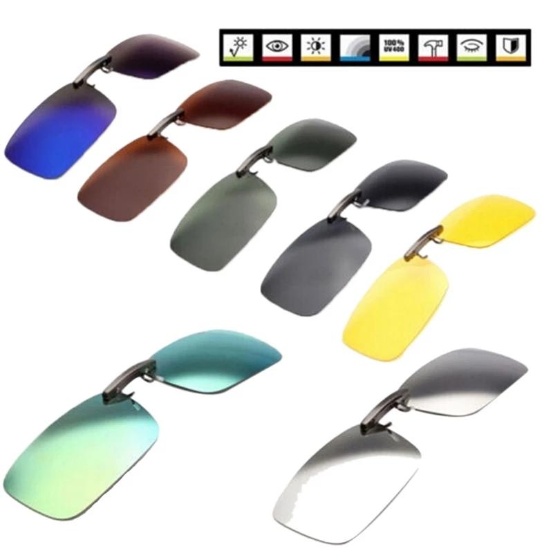 Cheap Men Women Polarized Lens Flipup Clipon Sunglasses Glasses UV
