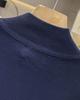 Men's Winter Half-High Collar Zipper Sweater with Embroidered Logo