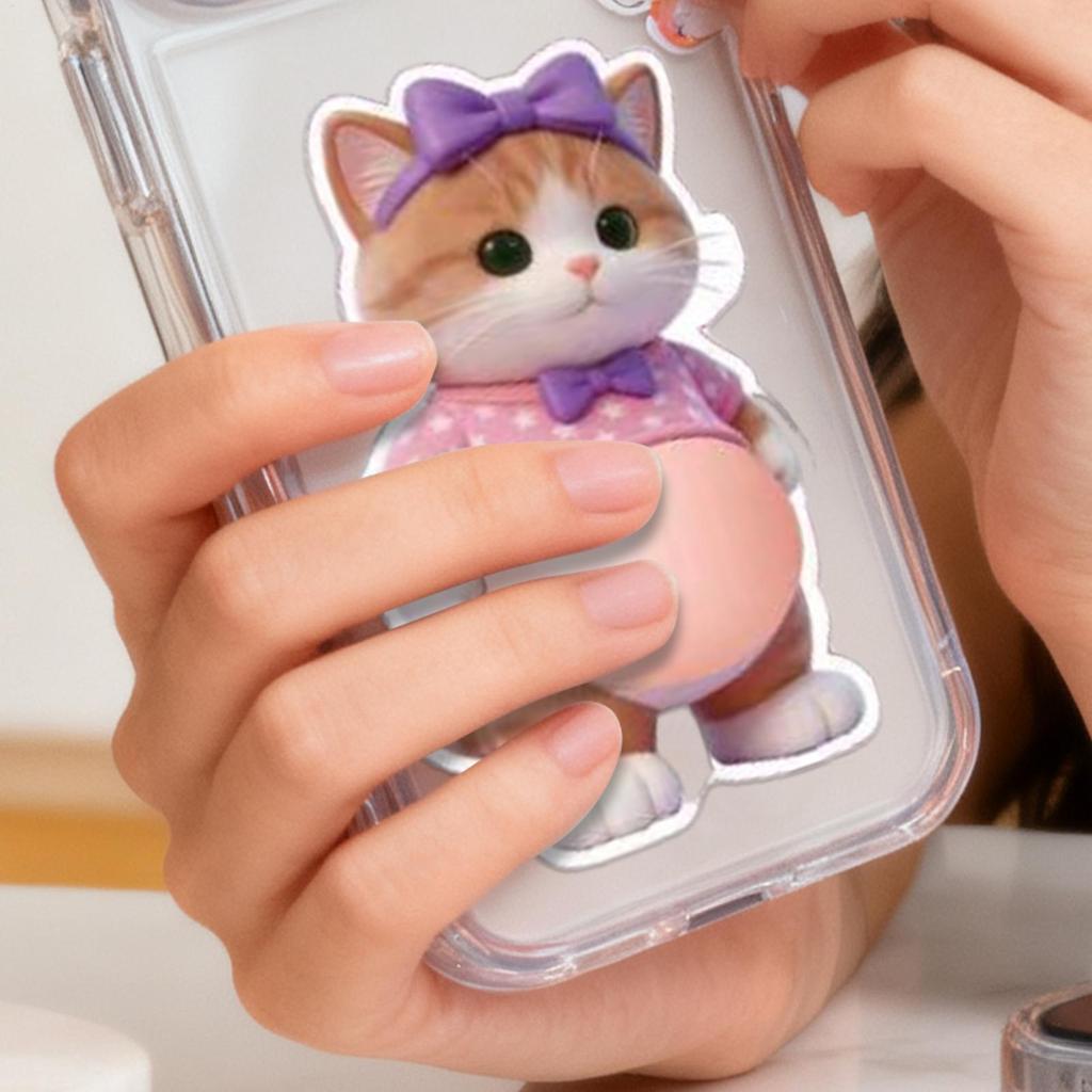 2pcs Cartoon Stickers Soft Belly Sensory Decals Kids Stickers 3D Squeeze Toy for Children Girls Teens Students Scrapbooking