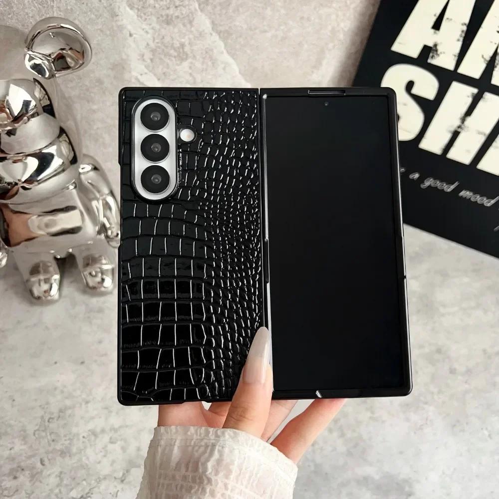 Luxury High Texture Business Smooth-Touch Leather Phone Case For Samsung Galaxy Z Fold 7 6 5 4 3 Slim Anti-Drop Protection Cover
