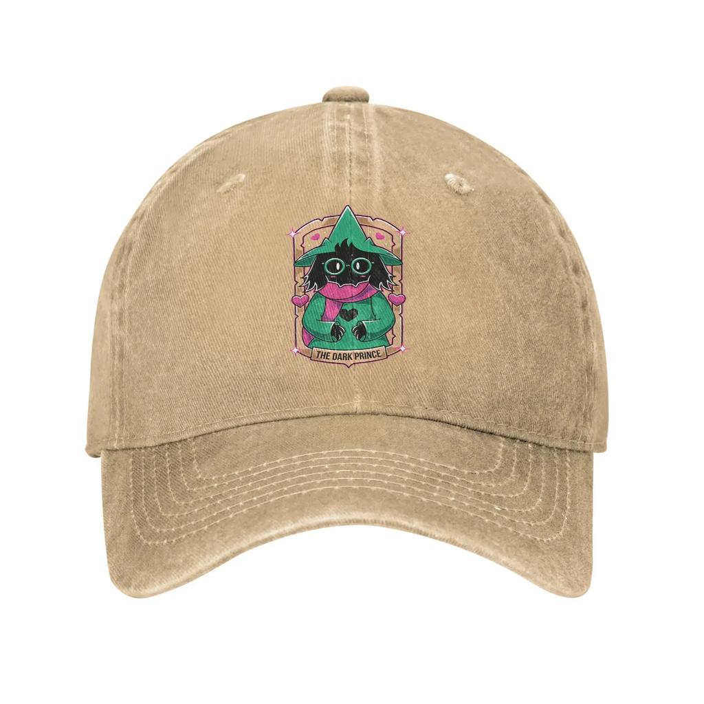 Deltarune Ralsei Der Dunkle Prinz Baseballkappen Retro Used Gewaschen Sonnenkappe Unisex Outdoor-Aktivitäten Verstellbare Hüte Kappe
