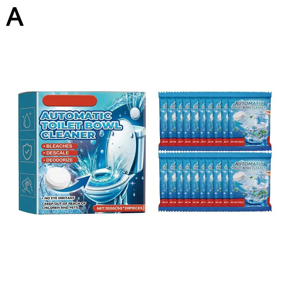 

Automatic Toilet Bowl Cleaner Tablets Effervescent Deodorizing Tablets Toilet Long-Lasting Cleaner Cleaning V8W6 A