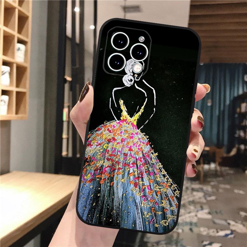 Wedding Dress Girl Phone Case For iPhone Samsung Galaxy Redmi Xiaomi Oppo OnePlus Note S A 7 8 9 10 11 12 13 14 20 21 22 23 53 54 Pro Max Plus Ultra