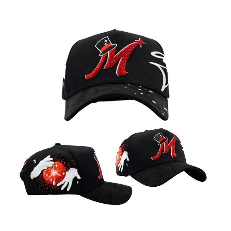 Original Quality Suede Magician 31 Hats Curved Brim Adjustable Vintage Striped Sporty Sports Baseball Cap 5 Panels Gorras G5 Hat