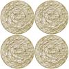 Set of 4 Durable PVC Drink Coasters Easy Cleaning Surfaces Unique Foils Accent Ideal for Homes Office Party Use