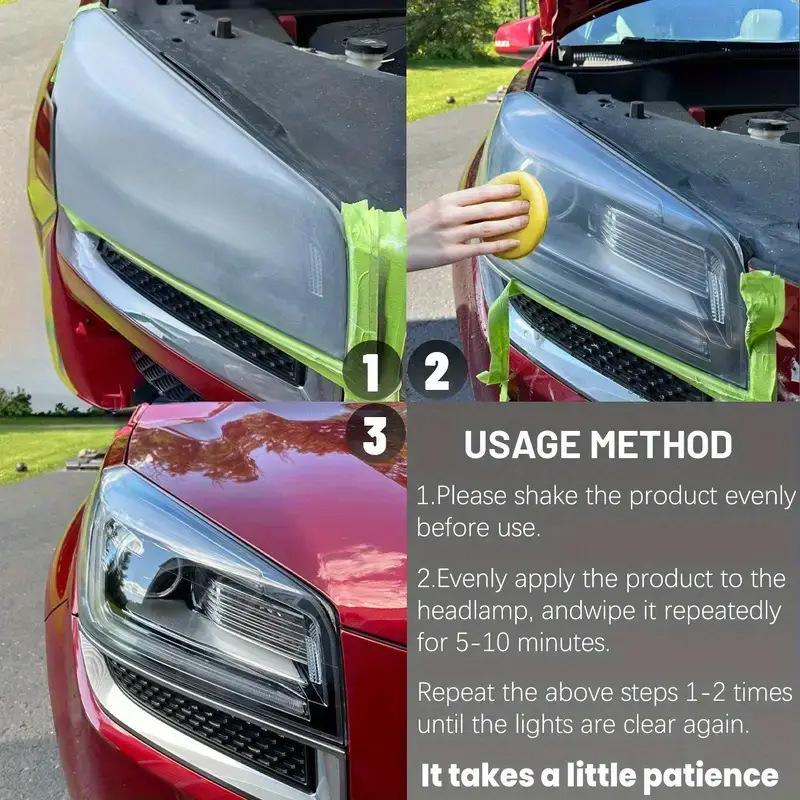 Headlight Restoration Fluid Automotive Headlight Oxidation Yellowing Scratches Blurring Enhancement