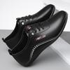 Leather shoes men's casual shoes spring breathable trend men's shoes soft sole comfortable work shoes fashion white shoes