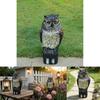 Garden Animal Decoy Owl With Moving Head For Bird And Pest Repellent In Outdoor Space