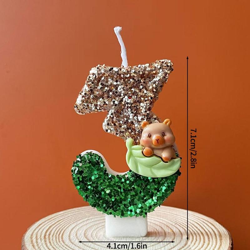 Kawaii Digital Candle Capybara Candle 0-9 Number Birthday Cake Topper Decoration Kapibala Cake Insert for Birthday Baby Shower