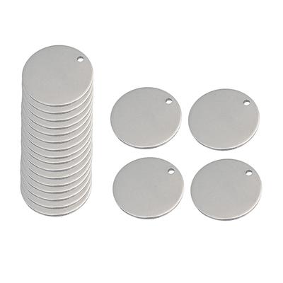 20pcs Metal Flat Round Circle Blank Coin Stamping Charms Tag Pendants 8mm