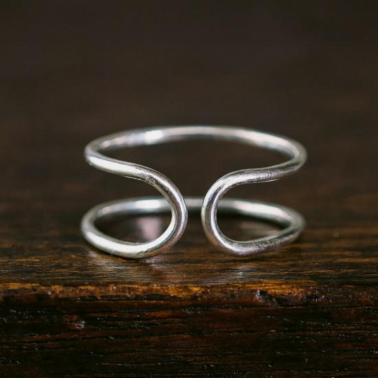 

Adjustable Splint Ring, 925 Solid Sterling Silver, Thumb or Midi Ring, Handmade Minimalist Jewelry 12 серебряный