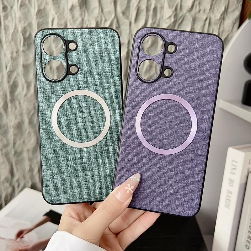 For Xiaomi Redmi Turbo 5 Turbo5 Max Case Magnetic TPU +PC Anti-slip Ultra Thin Woven Textile Cloth Pattern Cover