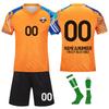Men's Breathable Soccer Jersey Set with Shorts and Socks Quick-Dry Athletic Team Uniform Kit for Training and Matches