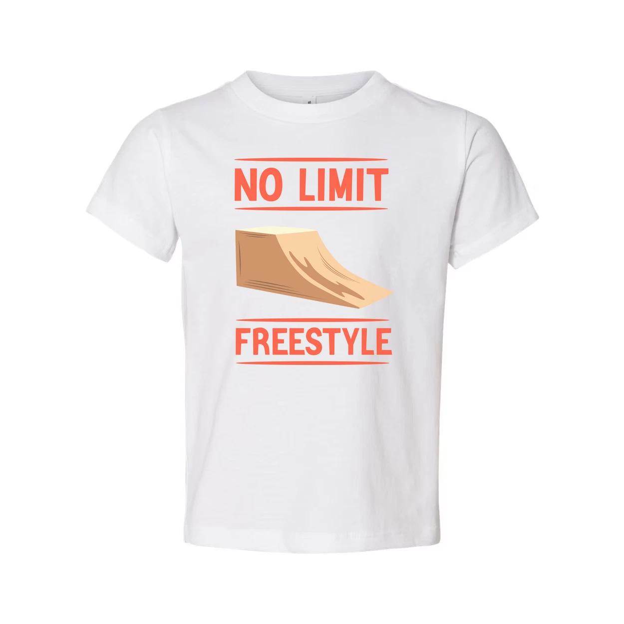 

Skateboarding Unisex T Shirt With No Limit Freestyle Ramp Graphic Design Tee Cas L