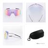 Made in Japan Sports Sunglasses Golf Mirror ULTRA LENS coating on the back Large lens Flat lens that minimizes visual discomfort CONTRAIM MAW Red