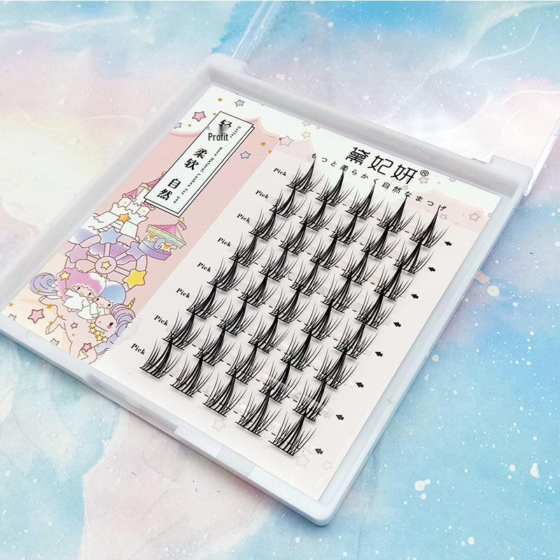 Mermaid Fishtail Fairy False Eyelashes - Natural Segmented Cluster by Little Devil