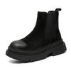 Chelsea Boots Herren Plateau Martin Schuhe Mittelhohe Kurze Stiefel High Top Lederschuhe Innere Höhenerhöhung Herrenstiefel 44161-X