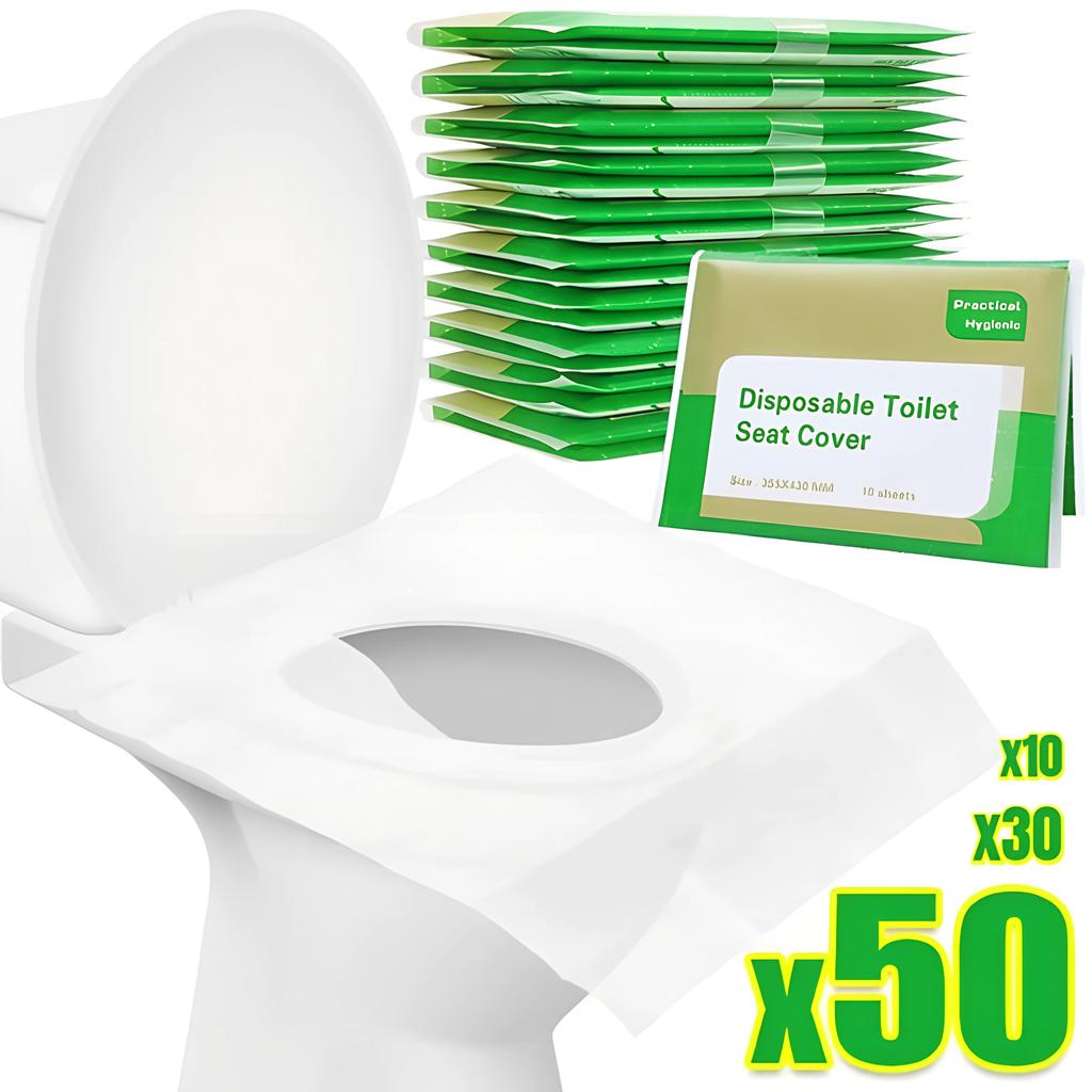 10PCS Tragbare Einweg-Toilettensitzbezüge Typ Reise Camping Hotel Badezimmer Zubehör Papier Wasserdicht Lösliches Wasser