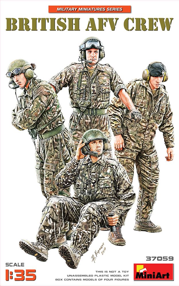 

Miniart 1/35 British Tank Crew Set (4 Figures) Plastic Model Kit MA37059