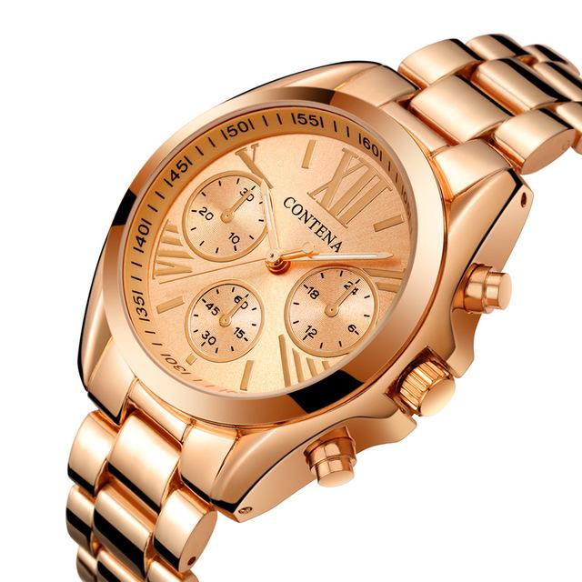 CONTENA New Luxury Top Brand Green Quartz Women's Watch Ladies Fashion Watch Women Wristwatch Female Clock Relogio Feminino