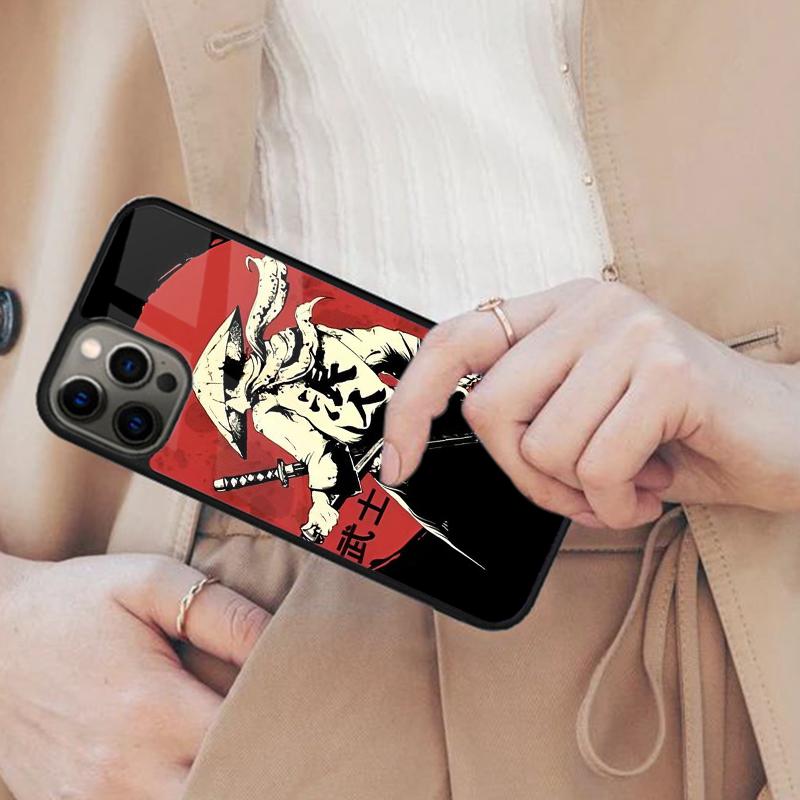 Characters Japan Flag Japanese Warrior Ninja Magnetic Phone Case For iPhone 17 Air 16 14 13 12 Pro Max 15 Plus MagSafe Cover