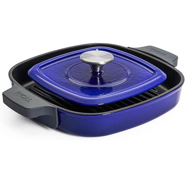 

Сковорода-гриль чугунная Woll Iron 24x24 см синяя (624-2CI-020)