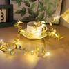 5M Gold Leaves Artificial Rattan Plant Fake String Light Vine for Home Room Decor Garden Wedding Decoration DIY Ramadan Ornament