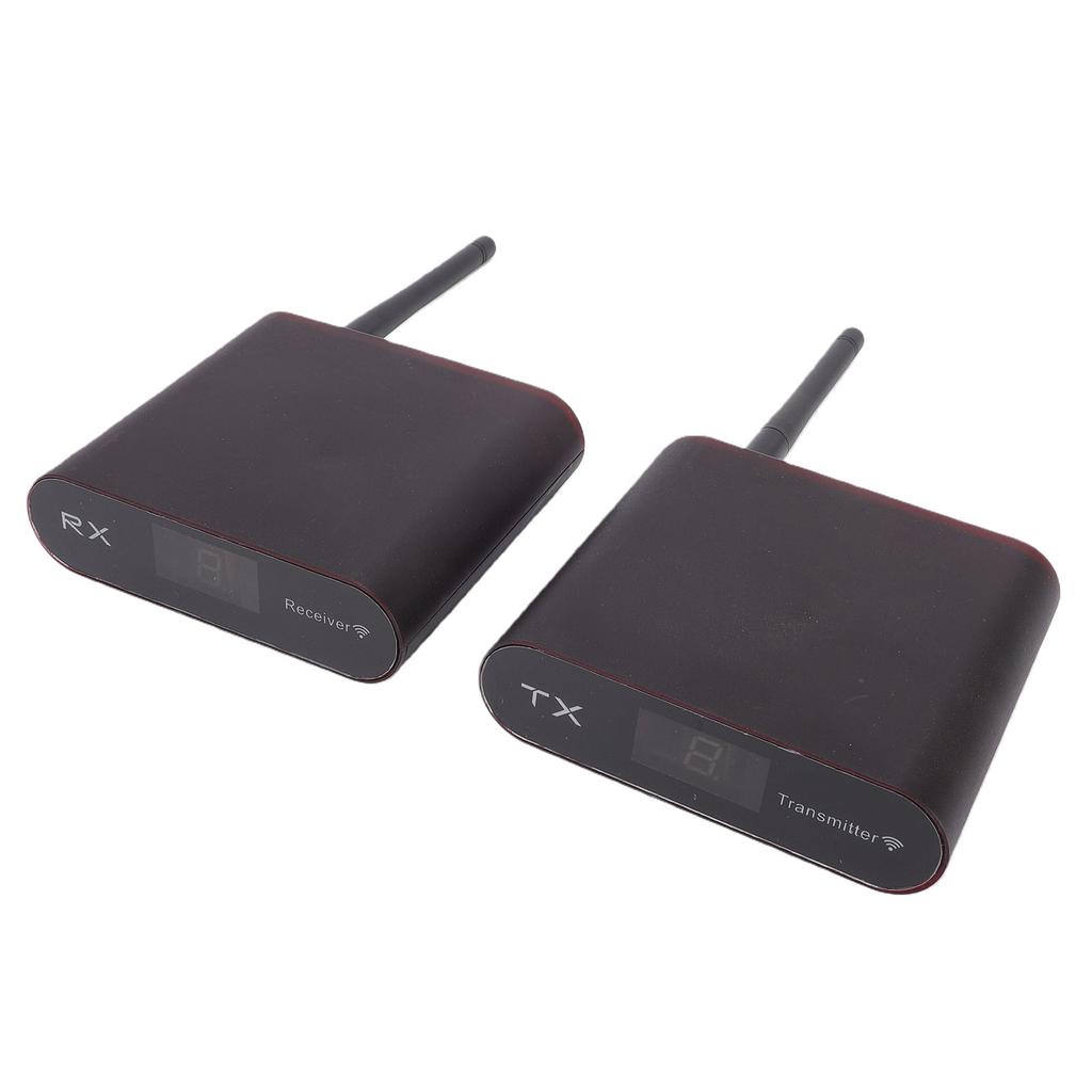 5.8GHz Wireless AV Transmitter and Receiver 500m Long Range Transfer 8 Channel Selections for DVD DVR EU Plug
