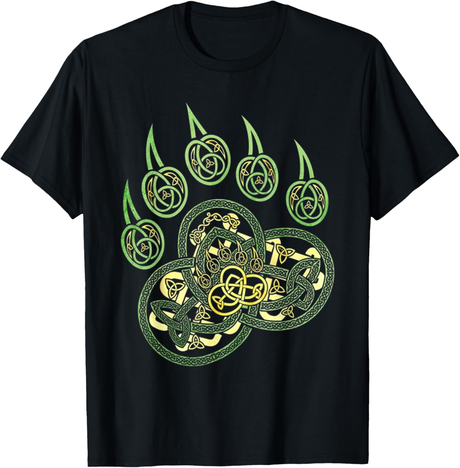 North Myths Celtic Symbols Bear Paw TShirt 100 Cotton ONeck Short Sleeve Summer Casual Mens Tshirt Streetwear S