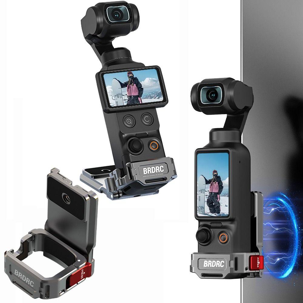 Aluminum Alloy Magnetic Adapter Frame Mount Base for DJI Osmo Pocket 4/3 Gimbal Camera Accessories