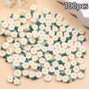 20/50/100pcs Soft Ceramic Material Daisy Mud Bead Polymer Flower Mud Bead Pendant Flower DIY Summer Beach Foot Chain Bracelet Earrings