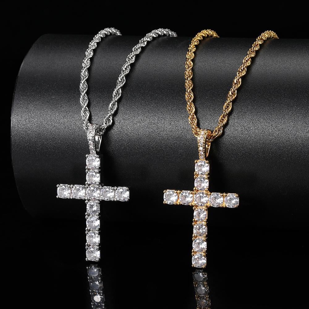 Hip Hop Exquisite Jewelry Iced Out Cross Pendant Quality Sparkling Men and Women Styles Dispatch On Behalf Wholesale