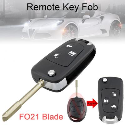 3 Buttons Car Remote Key Modified Flip Folding Fob Shell with FO21 Blade Fit for Ford Mondeo / Fiesta / Focus / KA / Transit  2002-2012