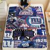 NY Giants Printed Flannel Blanket, soft throw for bedroom sofa, washable, fan merchandise, great gift.
