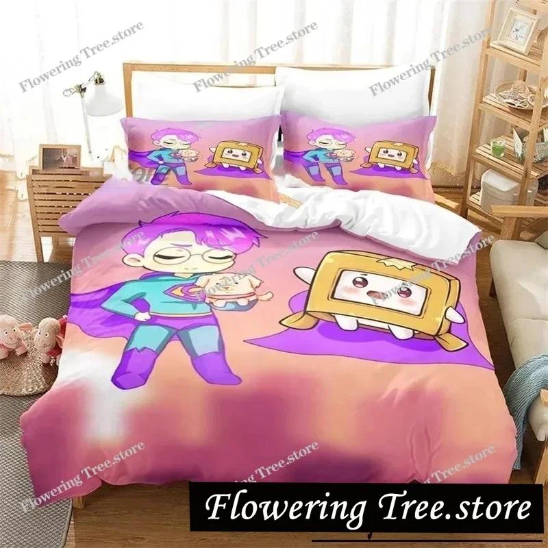 3D Cartoon Foxy Boxy Lanky-box Bedding Set Duvet Cover Bedroom Comforter Covers Single Twin King Size Quilt Cover Home 3PCS