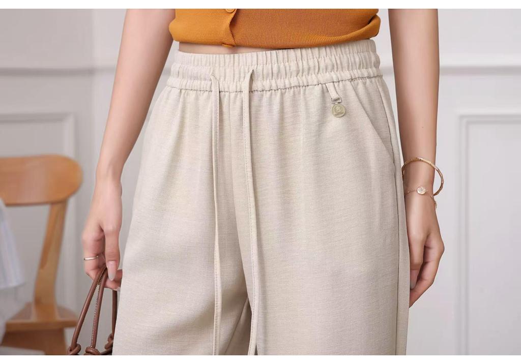 2026 Women's Summer Tencel Stretchy Straight-Leg Casual Pants for Middle-Aged Mothers
