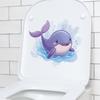 Cartoon-painted Underwater Whale Stickers for Bathroom Toilet and Toilet Home Beautification and Decoration