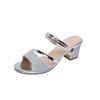 Fashion Block Heel Sandals and Slippers for Women In Summer 2025 New Fashionable and Versatile High-heeled Two-wear Sandals