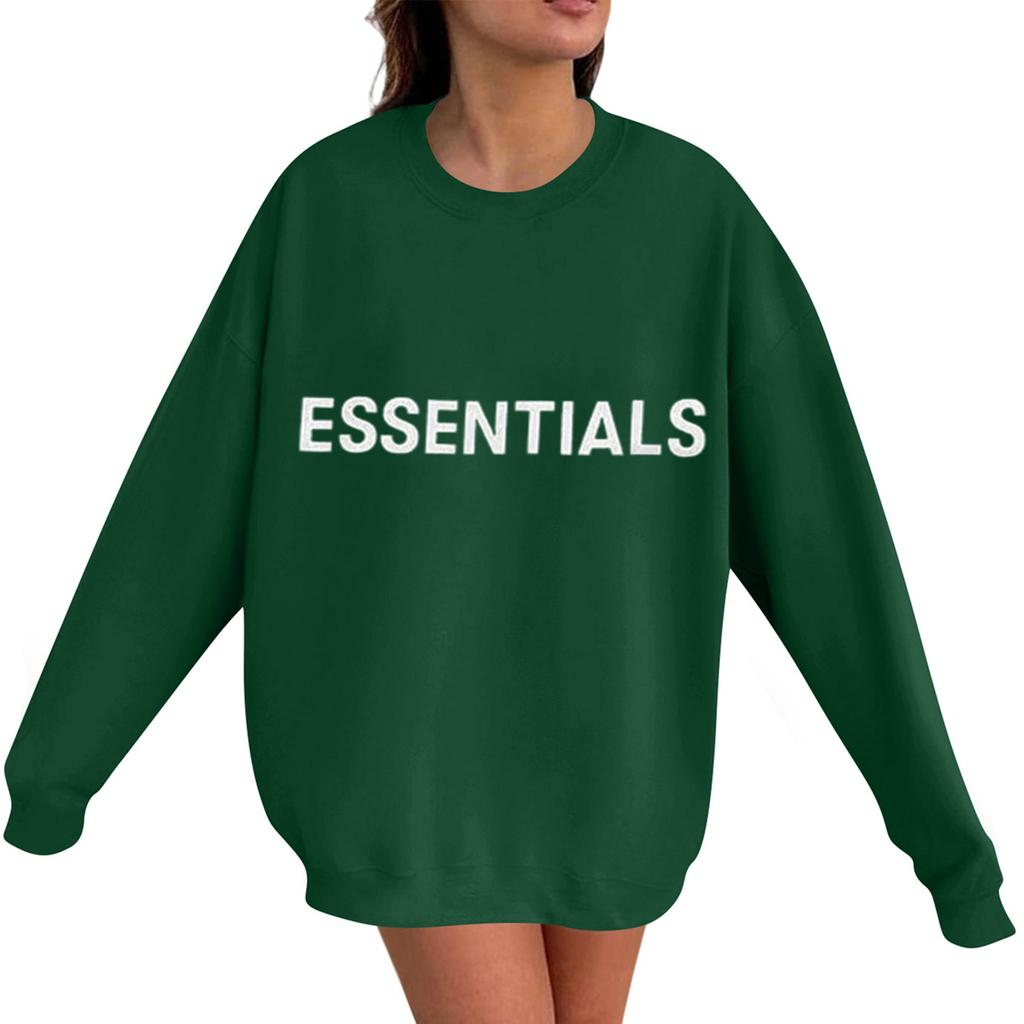 Unisex Printed Round Neck Long Sleeved Loose Fitting Long Sleeved Casual Long Sleeved Top Hoodie