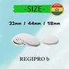 Regis Pro b 32mm Tin Badge Parts Set, DIY Materials, Compatible with Tin Badge Machines, Silver (32mm x 100 pieces)