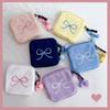 Portable Cute Zero Wallet Bowknot Cosmetic Bag Multifunctional Sanitary Napkin Storage Bag  Women