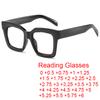 Reading Eyewear Female Presbyopic Oversized to Optics 0 Lens Transparent Ladies celebrity Square Fashion New Clear Rectangular Trendy +6.0