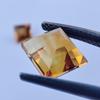 2 Pieces Square Cut Natural Citrine Gemstone, 7x4 MM Size Stones, 3.40 Carat Citrine Gemstone.