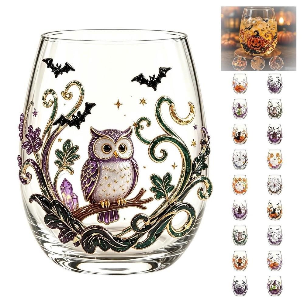 Pumpkin Tentacle Halloween Glass Skull Ghost Drinking Wine Cup Gothic Halloween Art Cup Cocktail